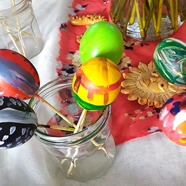 Decorating eggs