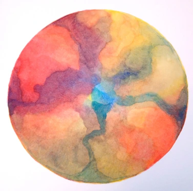 Oil rubbing mandala