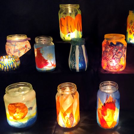 Lanterns painting & decoupage